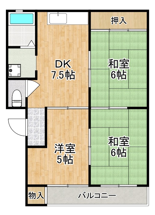 大奥マンションＡ棟 207号室 間取り