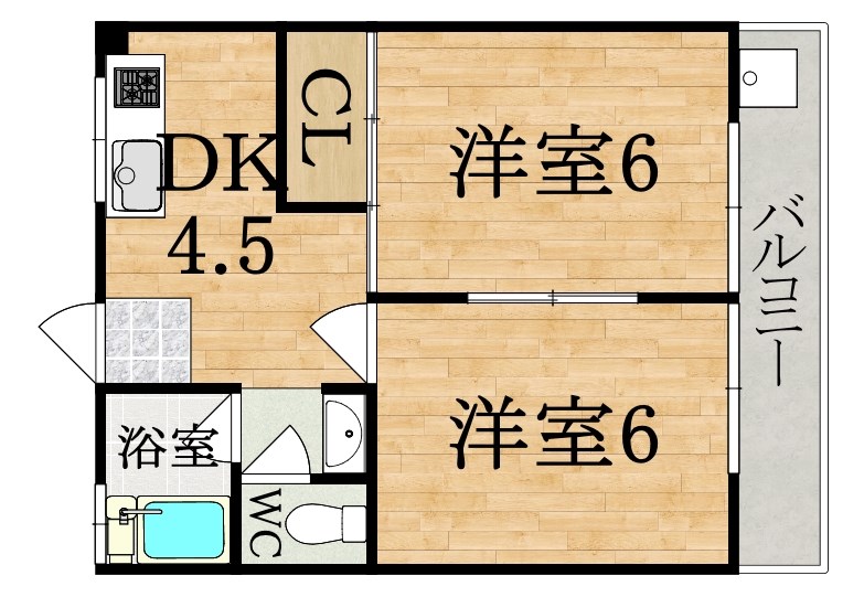 コーポ白鳥 間取り図