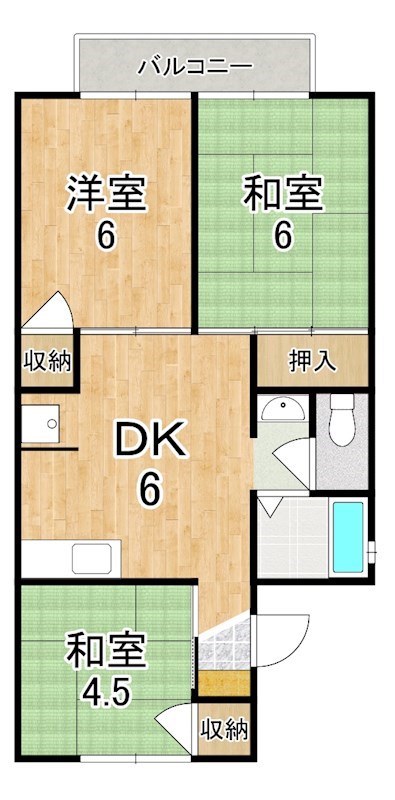 シェランジェ1号館 203号室 間取り