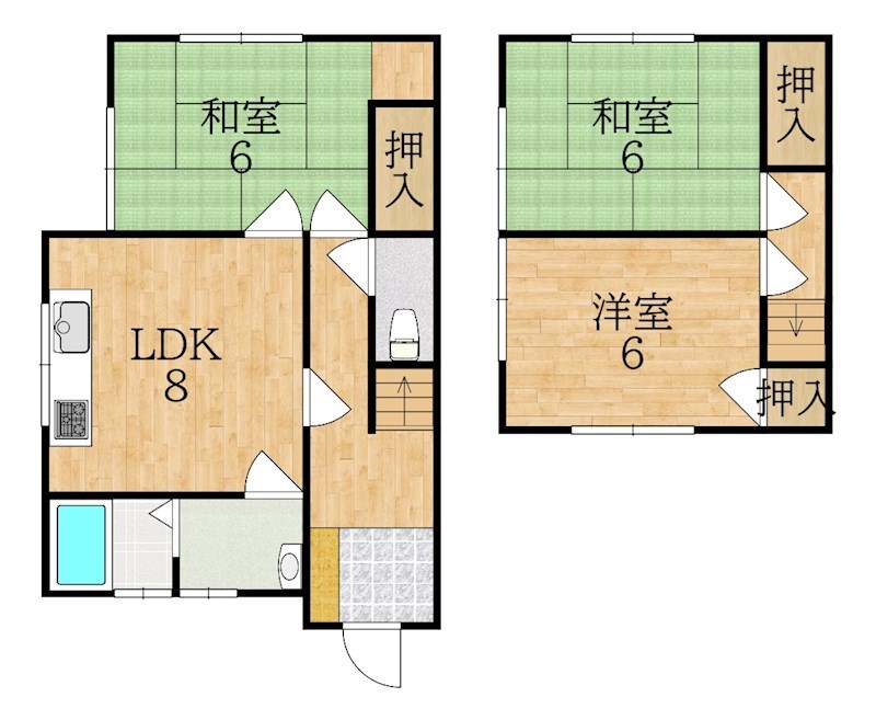 学園大和町3丁目戸建 間取り