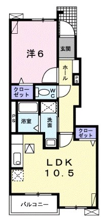 エスメラルダ 103号室 間取り