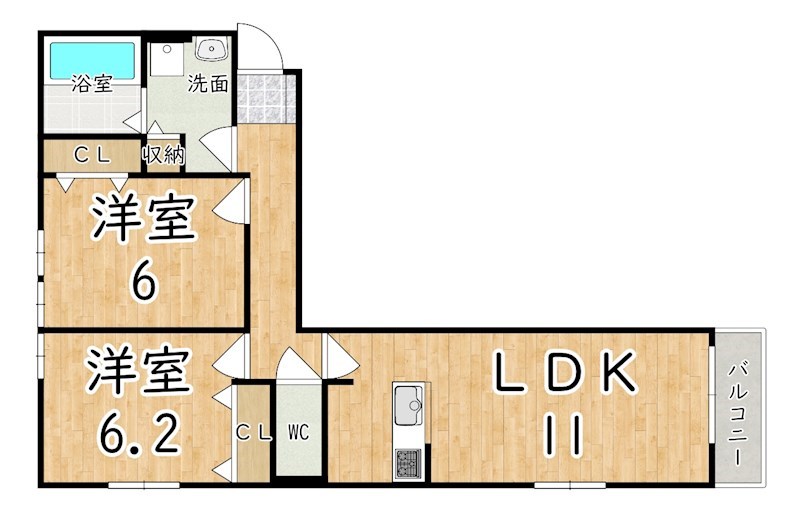 ヴィオラ　パッソⅦ 205号室 間取り