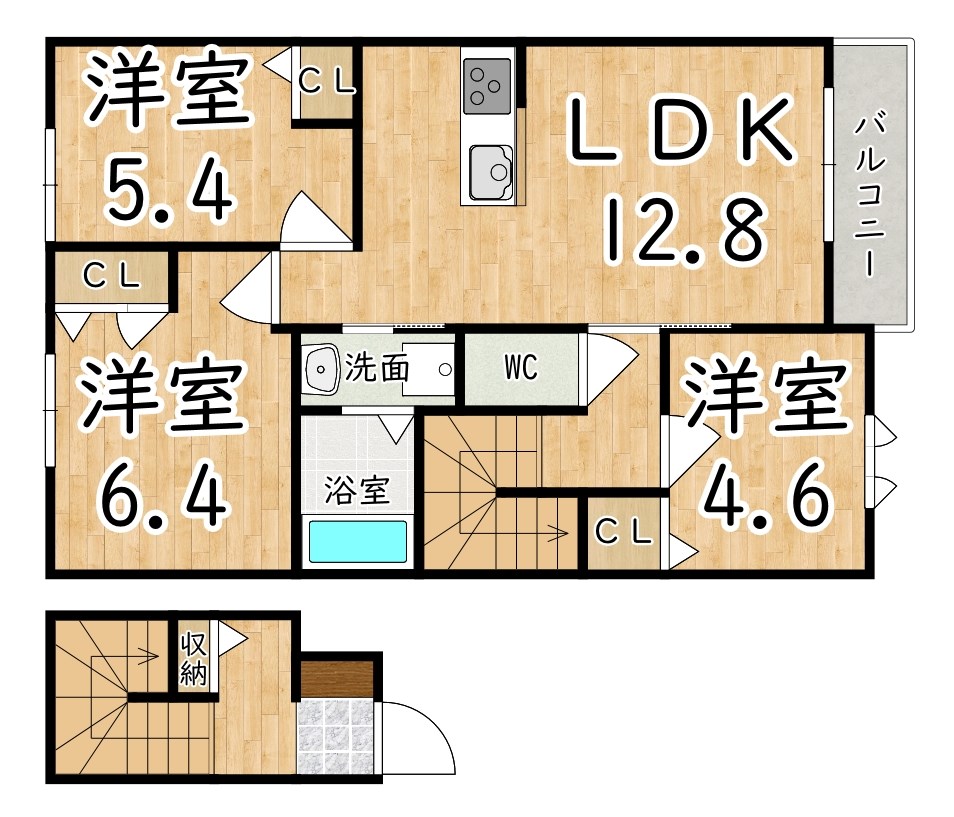シャーメゾン司 202号室 間取り