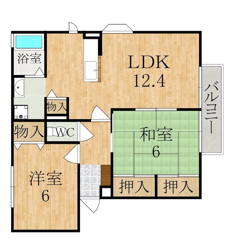 パセオブルージュ 202号室 間取り