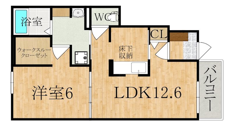 クレメント中町 101号室 間取り