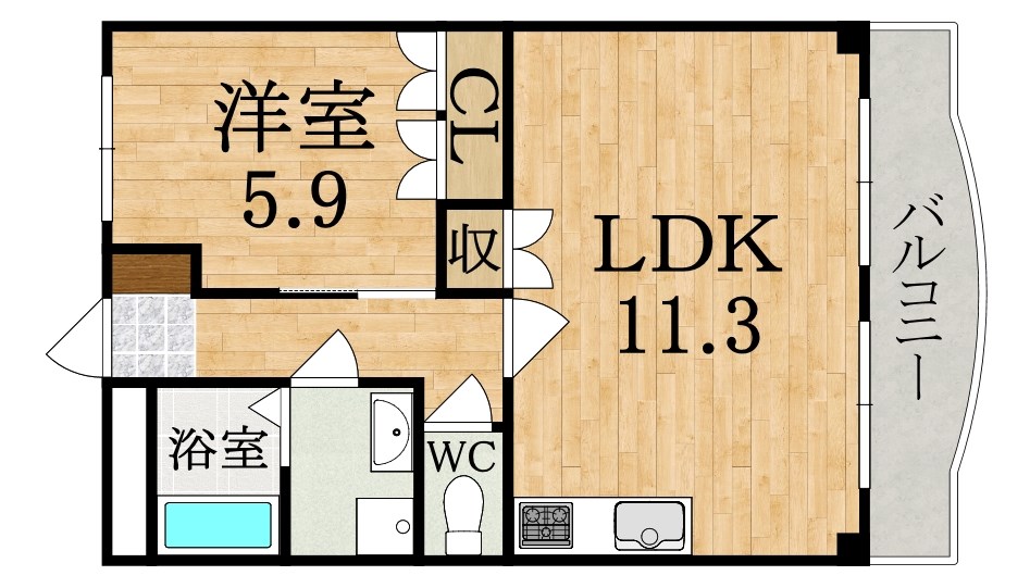 パラシオ　ヴィノ　ティント 101号室 間取り