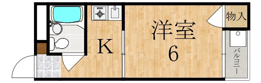 ハイツ大野 208号室 間取り