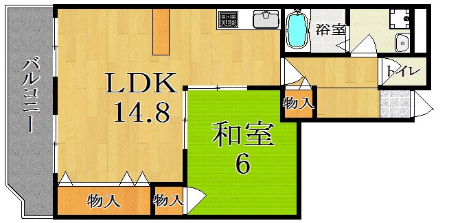サンシャイン西大寺 402号室 間取り