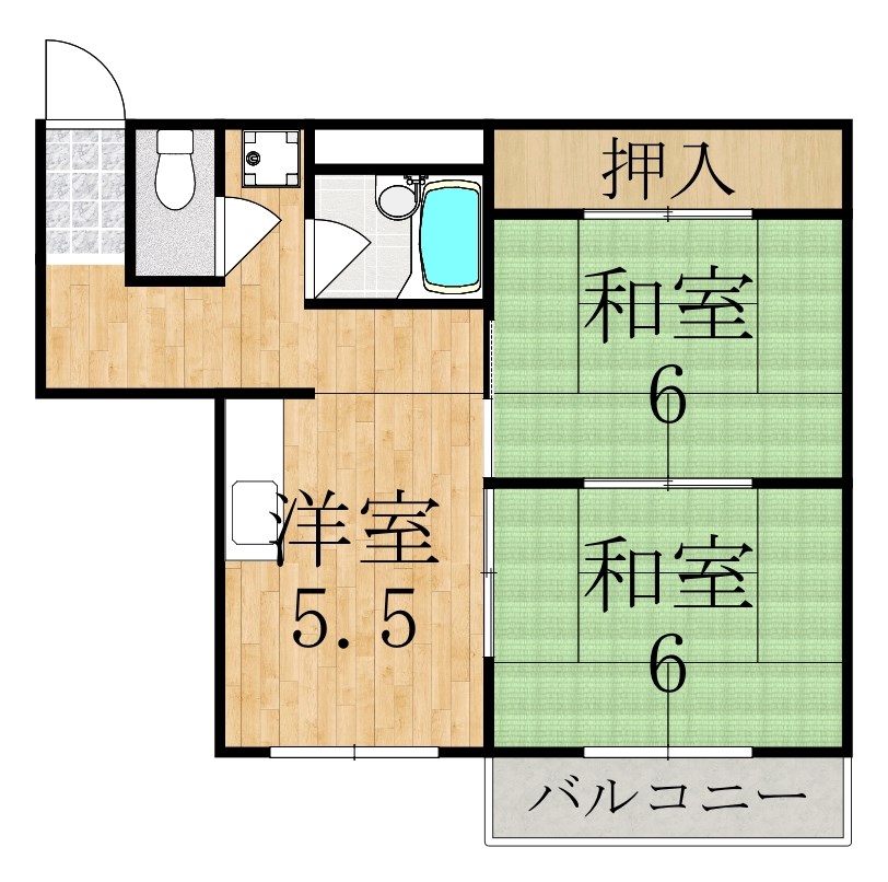 中井マンション 202号室 間取り