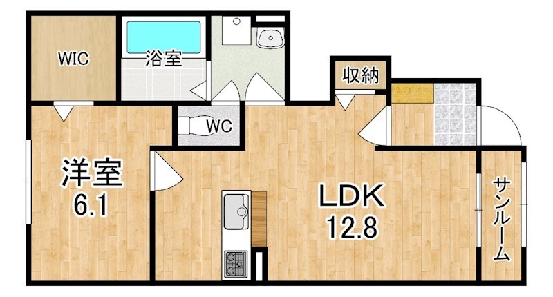 クレメント東九条A 間取り図