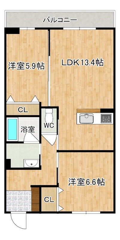 ALFLAT 203号室 間取り