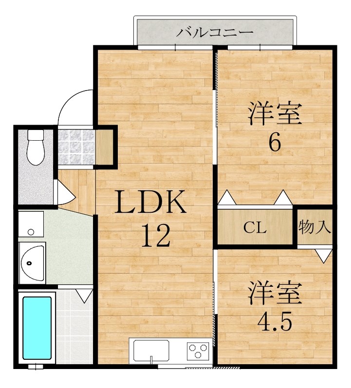 アネーバ大和B棟 間取り図