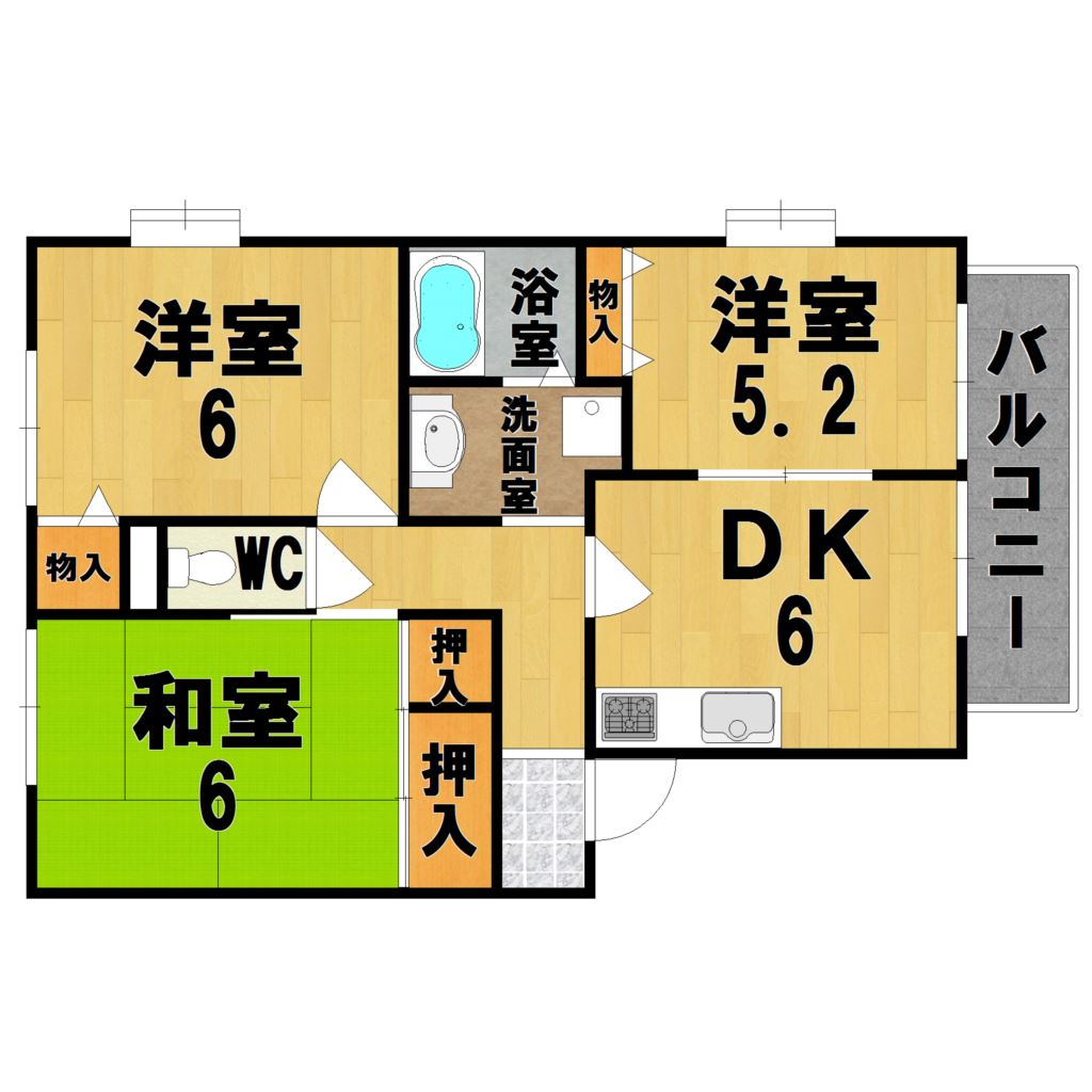 ディアハウス 202号室 間取り