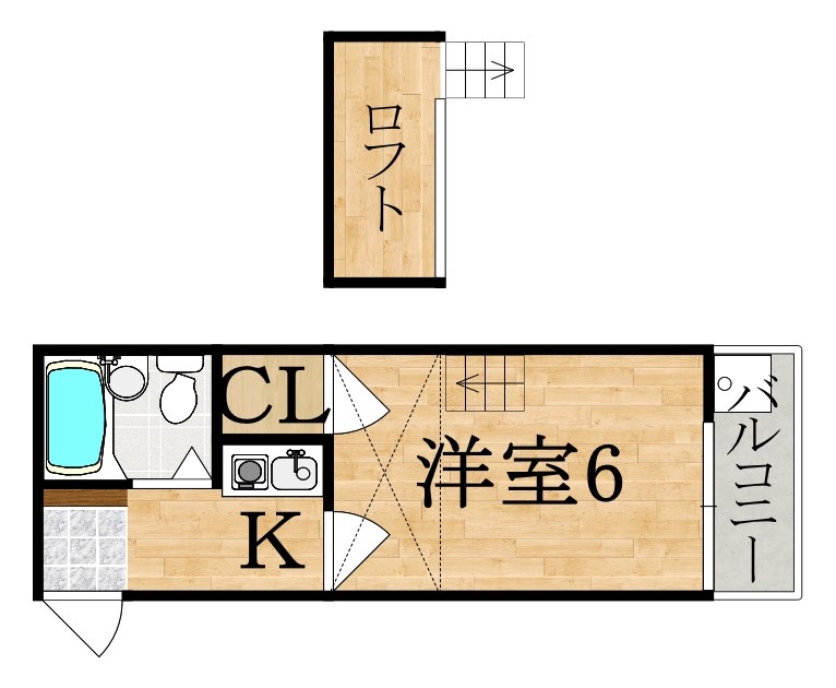 パレス八木第2 203号室 間取り