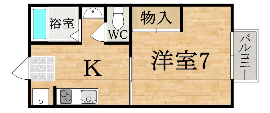 ハイツ樹 210号室 間取り