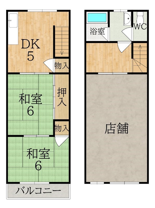 九条ハイツ 間取り図