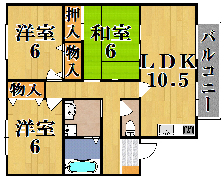 コーポヴェルディ 間取り図