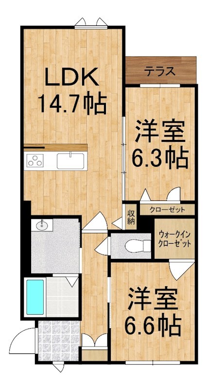 Relafort　Mori 101号室 間取り
