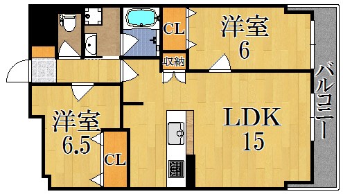 グリュックメゾン西大寺 802号室 間取り
