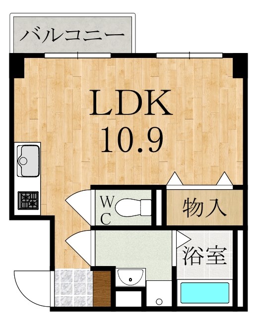 マンションあすか 302号室 間取り