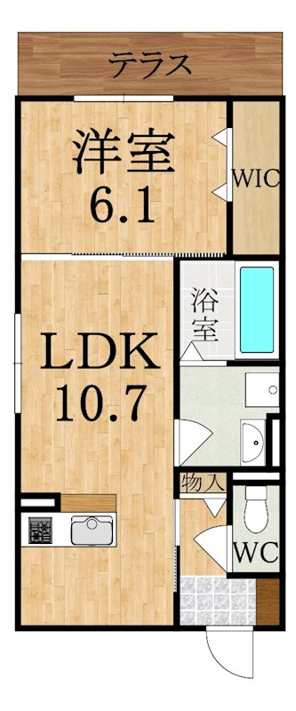 イルミナーレⅡ 101号室 間取り