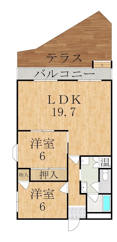 メゾンドール生駒 108号室 間取り