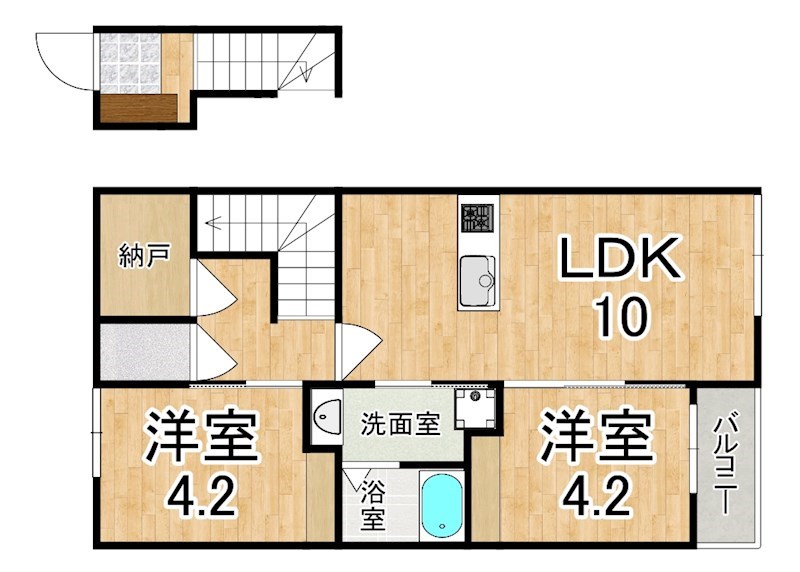 STAY THE TERRACE OJI(ステイザテラス王寺） 202号室 間取り