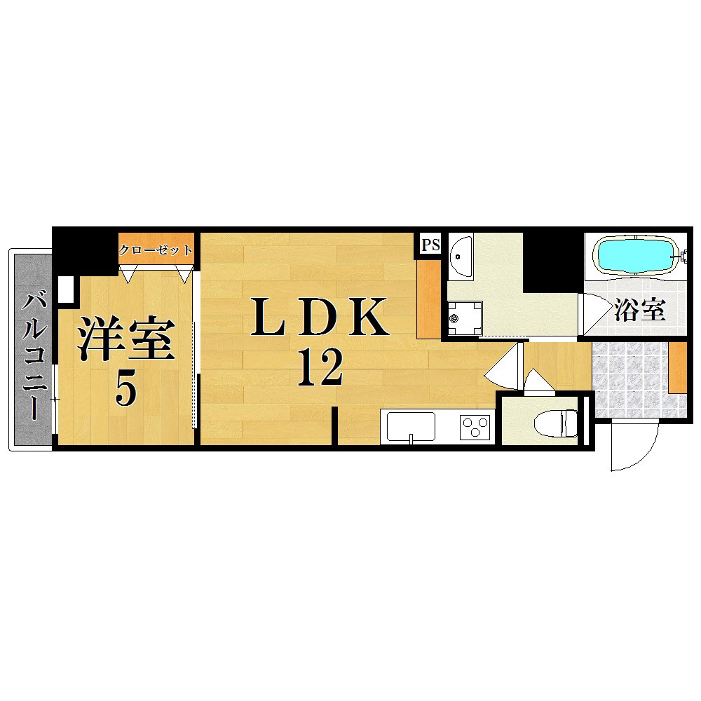 グラシア西大寺 203号室 間取り