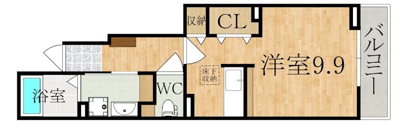 フォンテーヌ　ＮーⅤ 105号室 間取り
