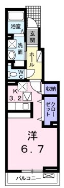 フォンテーヌ　ＮーⅤ 105号室 間取り