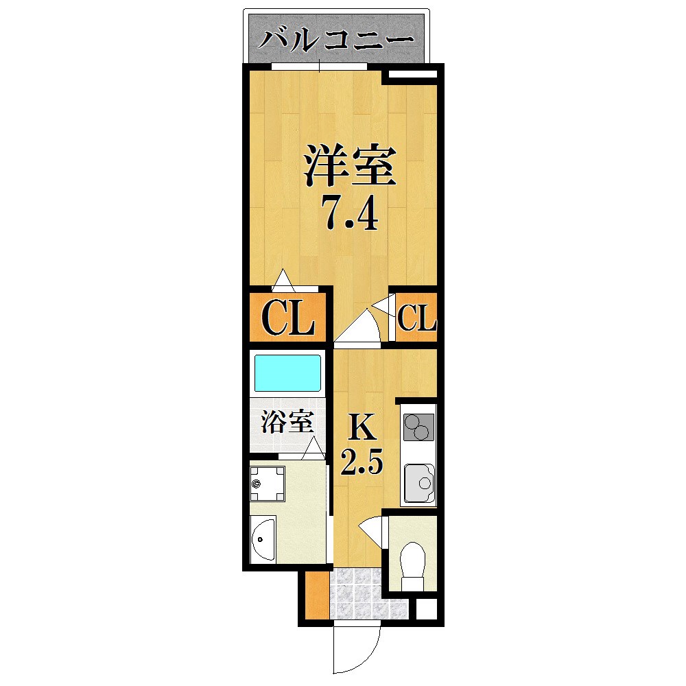 カモミール菅原東 302号室 間取り