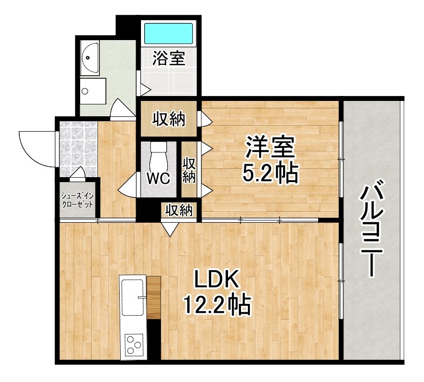 プラン　ドゥ　ボーテ 203号室 間取り