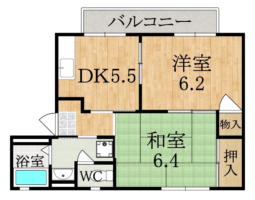 プレミール深田 203号室 間取り