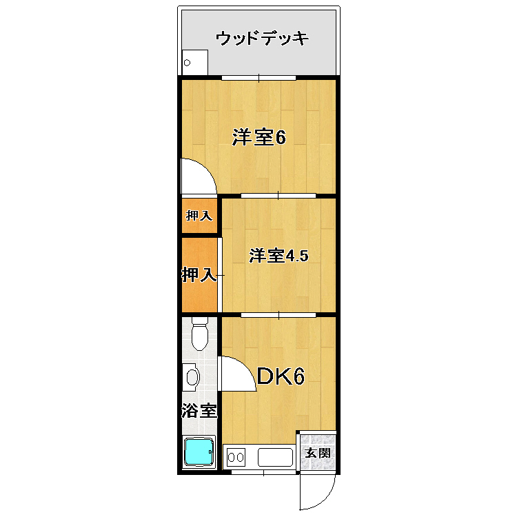 サルベージヤード 205号室 間取り