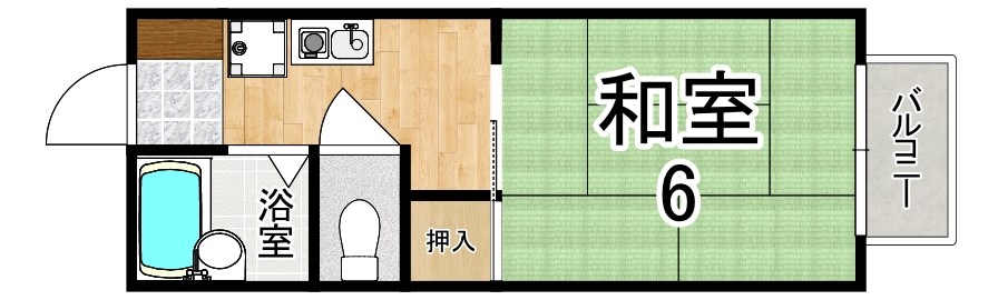 サムハイツ 206号室 間取り