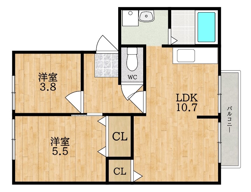 バンブーパインハイツ　Ｂ 間取り図