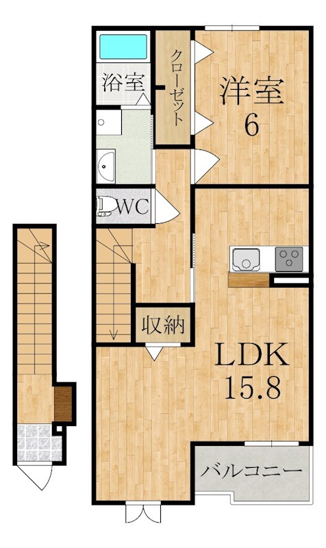 サンガーデンＭ・Ⅰ 203号室 間取り