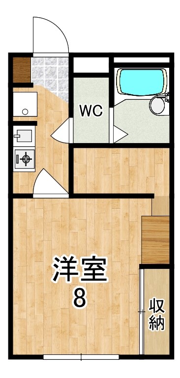 メイプルスクエア平城山 107号室 間取り
