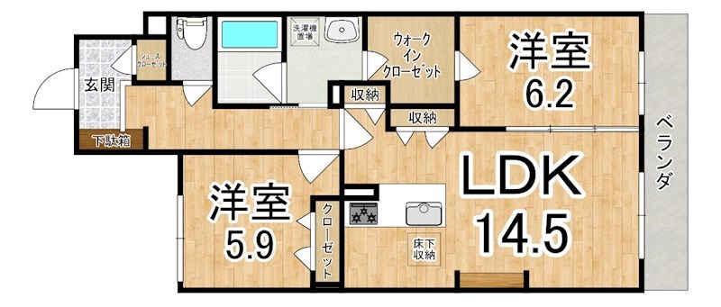 Drago　Ⅰ 202号室 間取り