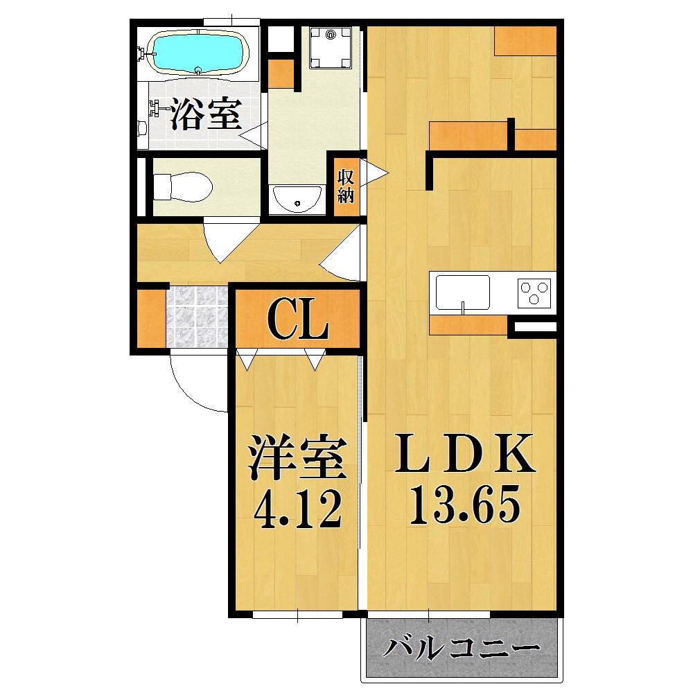 Nexus山中 202号室 間取り