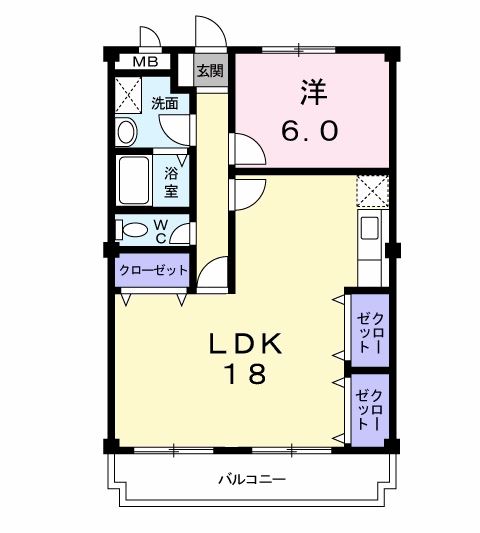 ライフ・イックス 103号室 間取り