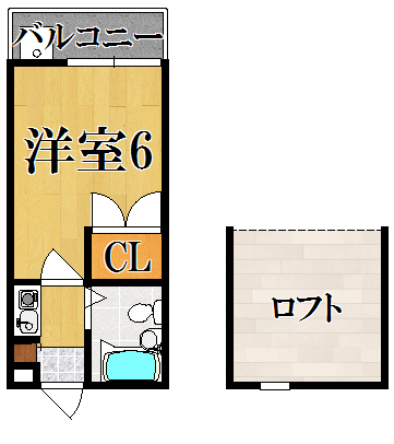 シティパレス西大寺Ｐ－２ 106号室 間取り