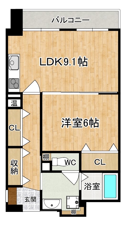 ベルアンジュ奈良 406号室 間取り