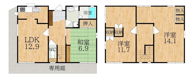 杉澤一戸建て 間取り図