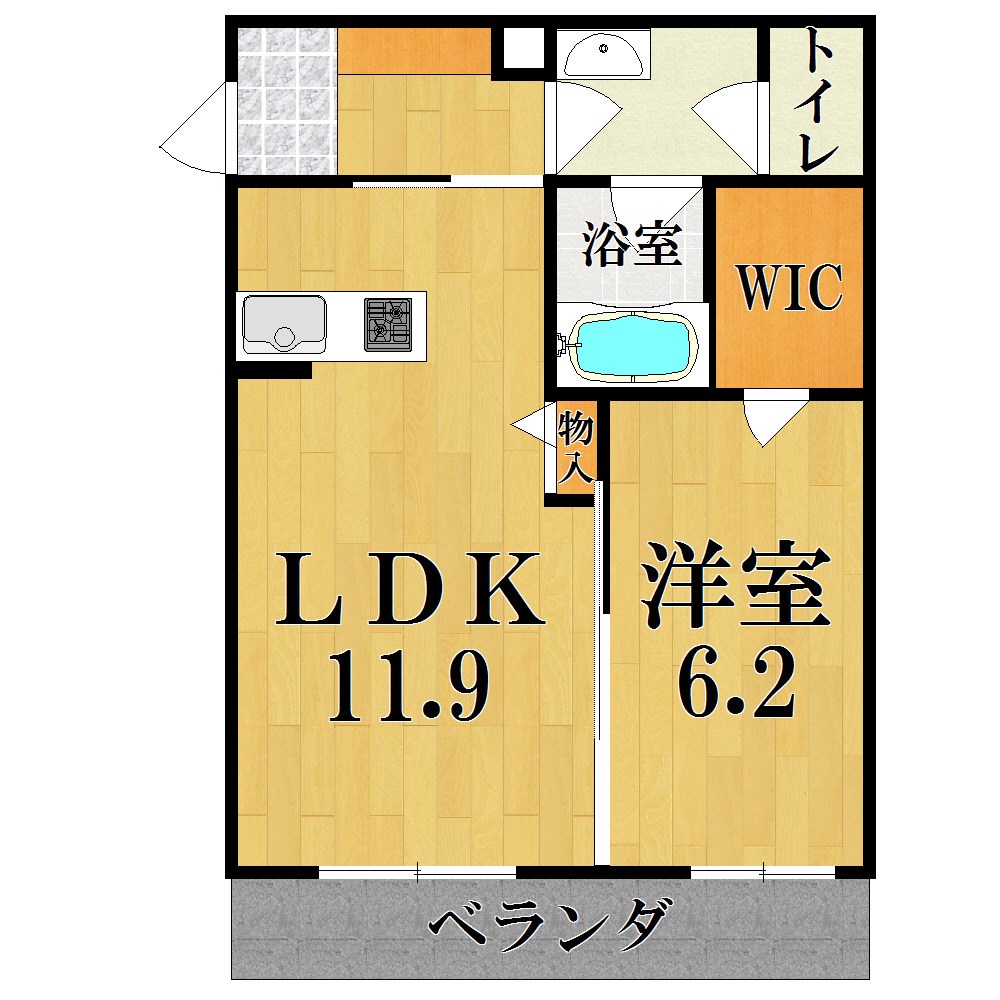 シャーメゾン　ペイヴィラージュ 102号室 間取り