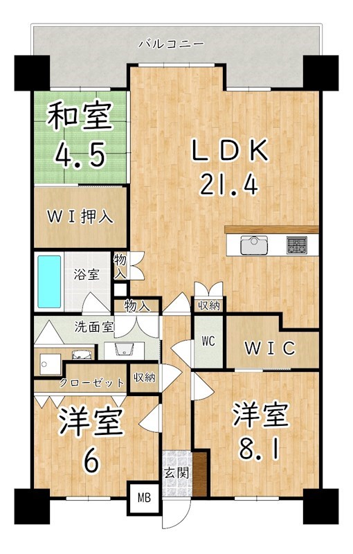 エスリード高田市駅南 206号室 間取り