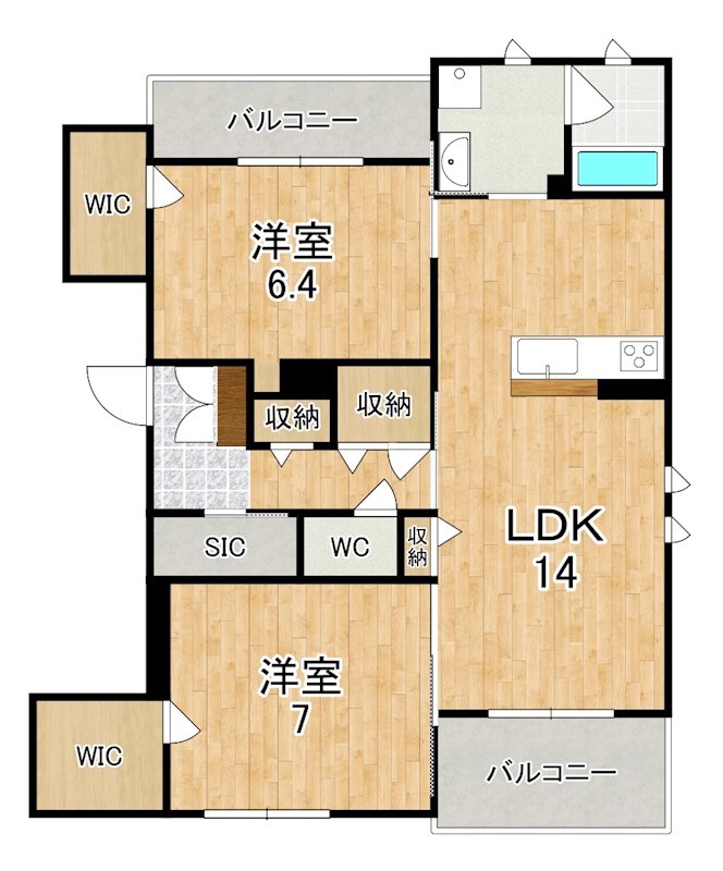 シャーメゾン　Pro.u. 202号室 間取り