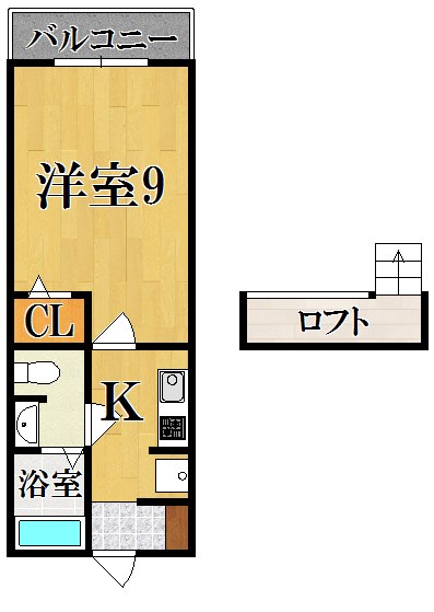 コンフォート三條 207号室 間取り