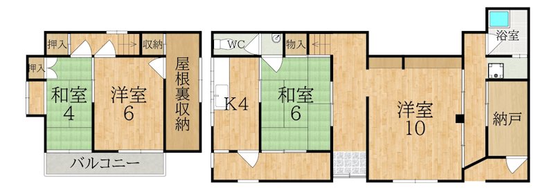 あやめ池南１丁目戸建 間取り