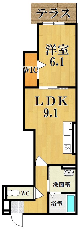 シュエット四条大路 105号室 間取り